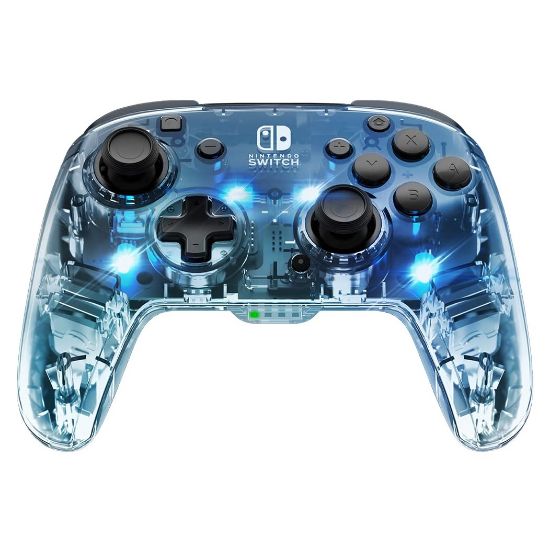 Imagen de CONTROL INALÁMBRICO PDP DELUXE AFTERGLOW CLEAR PARA NINTENDO SWITCH TRASLUCIDA