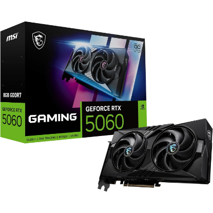 Imagen de TARJETA DE VIDEO MSI GEFORCE RTX 5060 GAMING OC 8GB GDDR7 - 2640MHZ - 3 DP - 1 HDMI 