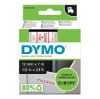 Imagen de CINTA ORIGINAL DYMO D1 45015 12MM X 7M BLANCA LETRA ROJA