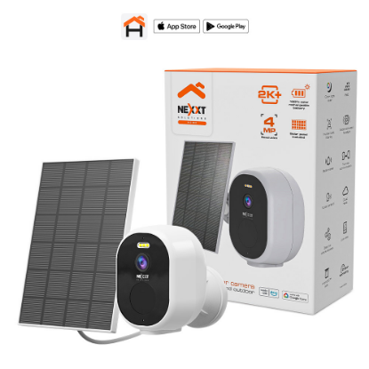 Imagen de CAMARA DE VIGILANCIA WIFI NEXXT - CON PANEL SOLAR - INTERIOR O EXTERIOR - 4MP - 2K - VISION NOCTURNA
