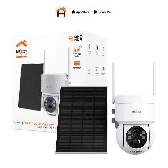 Imagen de CAMARA DE VIGILANCIA WIFI NEXXT PTZ 2K - CON PANEL SOLAR - LUZ LED
