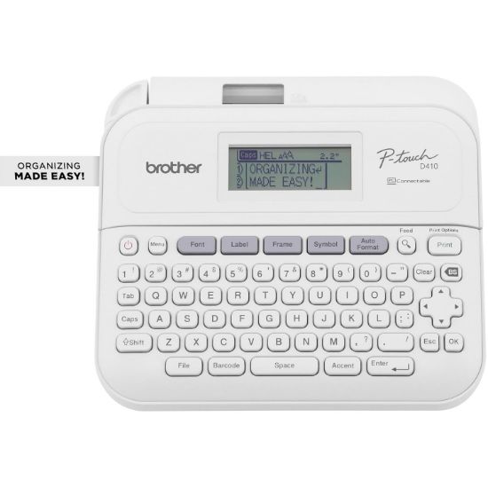 Imagen de ROTULADORA IMPRESORA ETIQUETAS 18MM BROTHER PT-D410 USB - PC BLANCO