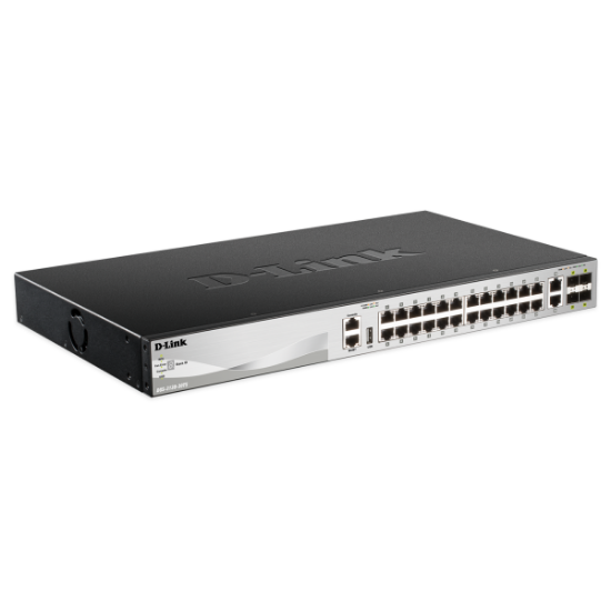 Imagen de SWITCH D-LINK 24 PUERTOS 10/100 MBPS - RJ45 - GIGABIT SFP 