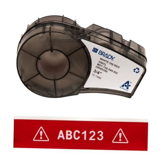 Imagen de CINTA ORIGINAL BRADY M21-750-595 VINYL ROJO 3/4 19MM - 6.4M