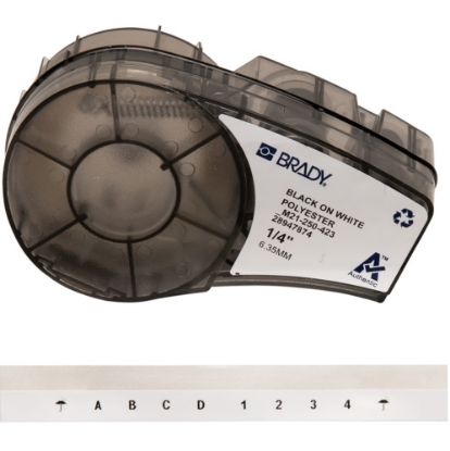 Imagen de CINTA ORIGINAL BRADY M21-250-423 POLIESTER BLANCA 1/4 6.35MM - 6.4M