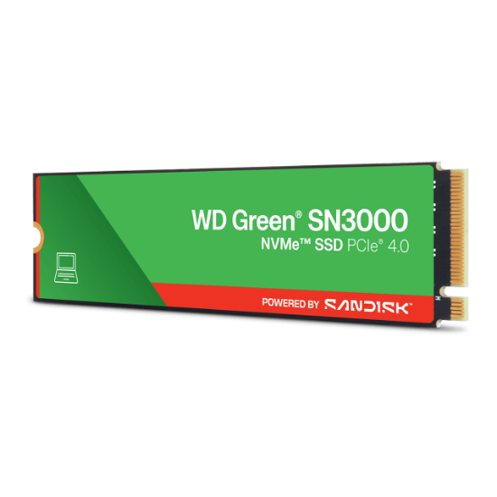 Imagen de UNIDAD DE ESTADO SOLIDO WESTERN DIGITAL GREEN SN3000 - 500GB - M.2 