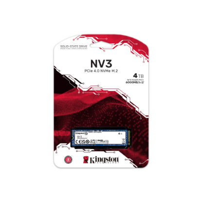 Imagen de UNIDAD DE ESTADO SOLIDO KINGSTON NV3 4TB M.2 2280 NVME PCIE 4.0 - SSD