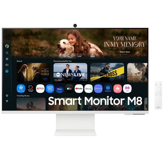 Imagen de MONITOR SAMSUNG VISION AI 32" SMART M8 M80F 4K  HDMI – USB-C – WIFI BLANCO
