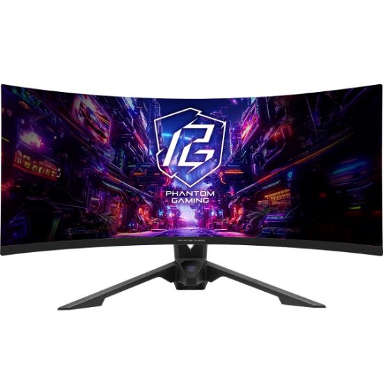 Imagen de MONITOR ASROCK PHANTOM GAMING CURVO 34” VA PG34QRT3A  WQHD 3440x1440 180HZ 1MS – 2 HDMI – 2 DP - 4 USB 