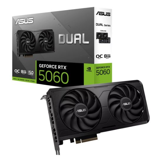 Imagen de TARJETA DE VIDEO ASUS DUAL GEFORCE RTX 5060 EVO OC 8GB GDDR7 - DP - HDMI - DVI