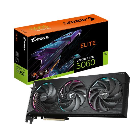 Imagen de TARJETA DE VIDEO GIGABYTE AORUS GEFORCE RTX 5060 ELITE 8G 8GB GDDR7 - HDMI - DP