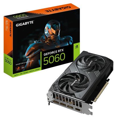Imagen de TARJETA DE VIDEO GIGABYTE GEFORCE RTX 5060 WINDFORCE MAX OC 8G 8GB GDDR7 - 3 DP - 1 HDMI