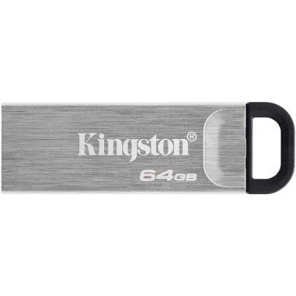Imagen de FLASH PEN DRIVE KINGSTON DTKN 64GB USB 3.2 PLATEADO