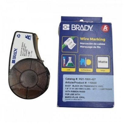 Imagen de CINTA BRADY M21-1500-427 VINYL BLANCO AUTO LAMINADA PARA BMP21-LAB / BMP21-PLUS