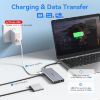 Imagen de HUB 14 EN 1 PARA APPLE USB C ABIWAZY USB 3.0 - HDMI - VGA – RJ45 - 3.5MM