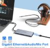 Imagen de HUB 14 EN 1 PARA APPLE USB C ABIWAZY USB 3.0 - HDMI - VGA – RJ45 - 3.5MM