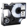 Imagen de CINTA GENERICA PARA DYMO D1 45020 12MM X 7M TRANSPARENTE - LETRA BLANCA